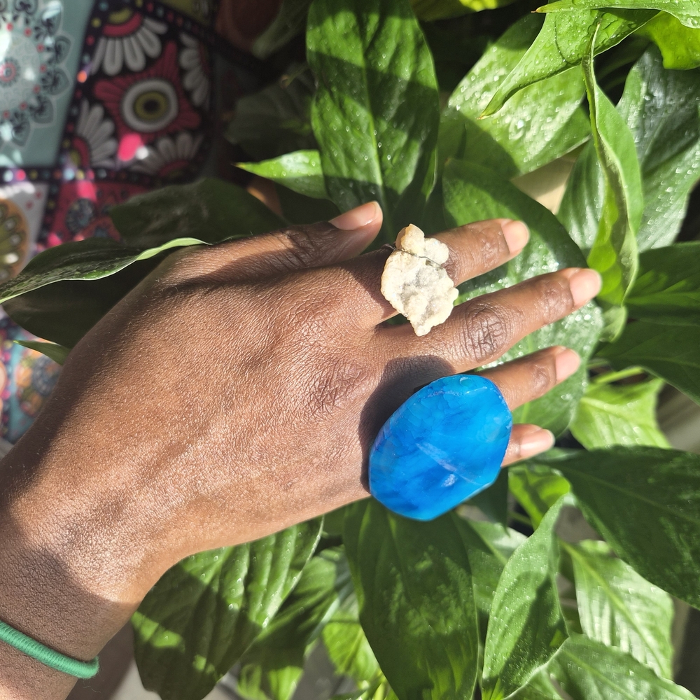 Desigual Vibrant Blue Statement Ring - image 4